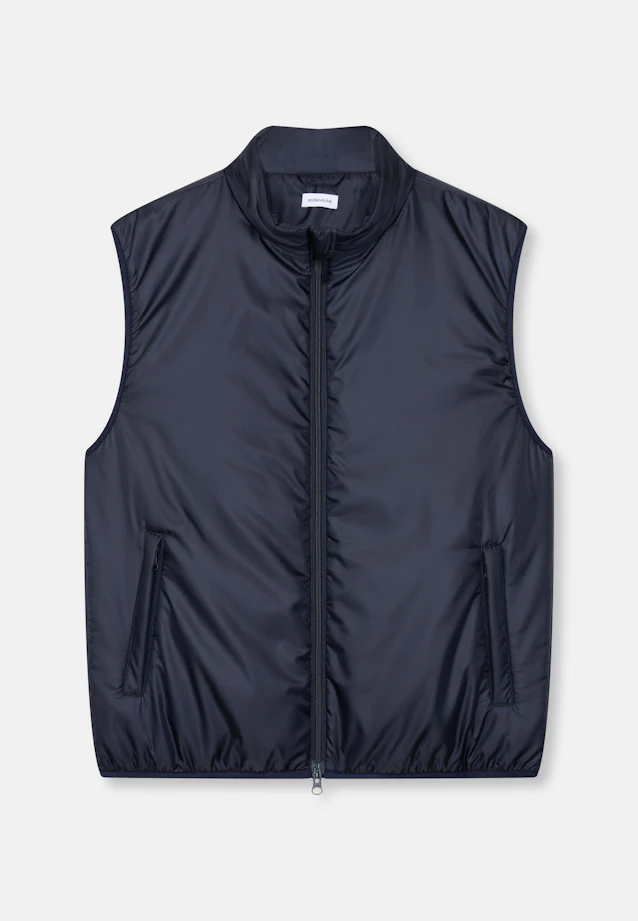 Regular Gilet Uni in Bleu Foncé |  Seidensticker Onlineshop