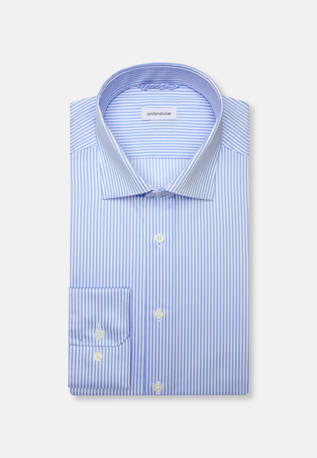 X-Slim Business shirt Stripes in Mittelblau |  Seidensticker Onlineshop