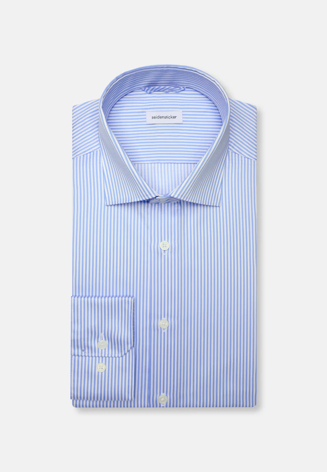 X-Slim Business shirt Stripes in Mittelblau | Seidensticker online shop