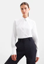 Oxford Hemdbluse slim fit mit langer Manschette in Weiß |  Seidensticker Onlineshop