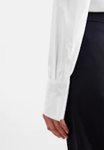 Oxford Hemdbluse slim fit mit langer Manschette in Weiß |  Seidensticker Onlineshop