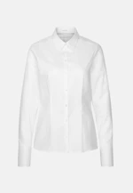 Oxford Hemdbluse slim fit mit langer Manschette in Weiß |  Seidensticker Onlineshop