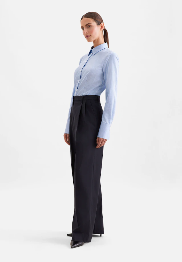 Twill Hemdbluse slim fit mit langer Manschette in Hellblau |  Seidensticker Onlineshop