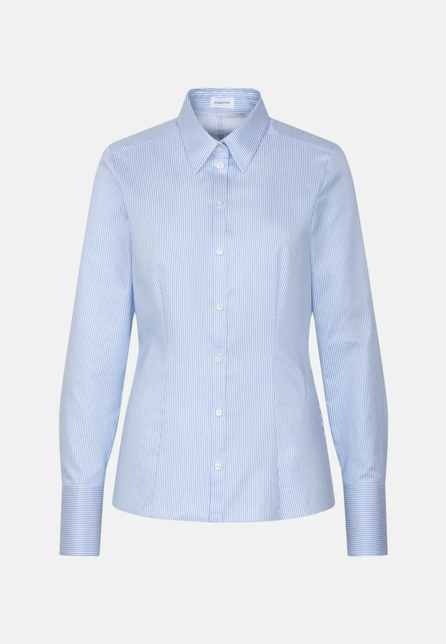 Twill Hemdbluse slim fit mit langer Manschette in Hellblau |  Seidensticker Onlineshop