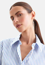 Oxford Hemdbluse A- Linie mit langer Manschette in Bleu Moyen |  Seidensticker Onlineshop