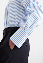 Oxford Hemdbluse A- Linie mit langer Manschette in Bleu Moyen |  Seidensticker Onlineshop