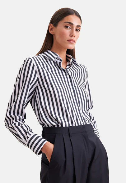 Hemdbluse aus Twill in Mittelblau |  Seidensticker Onlineshop