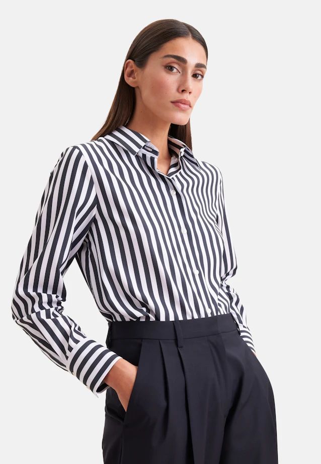 Hemdbluse aus Twill in Mittelblau |  Seidensticker Onlineshop