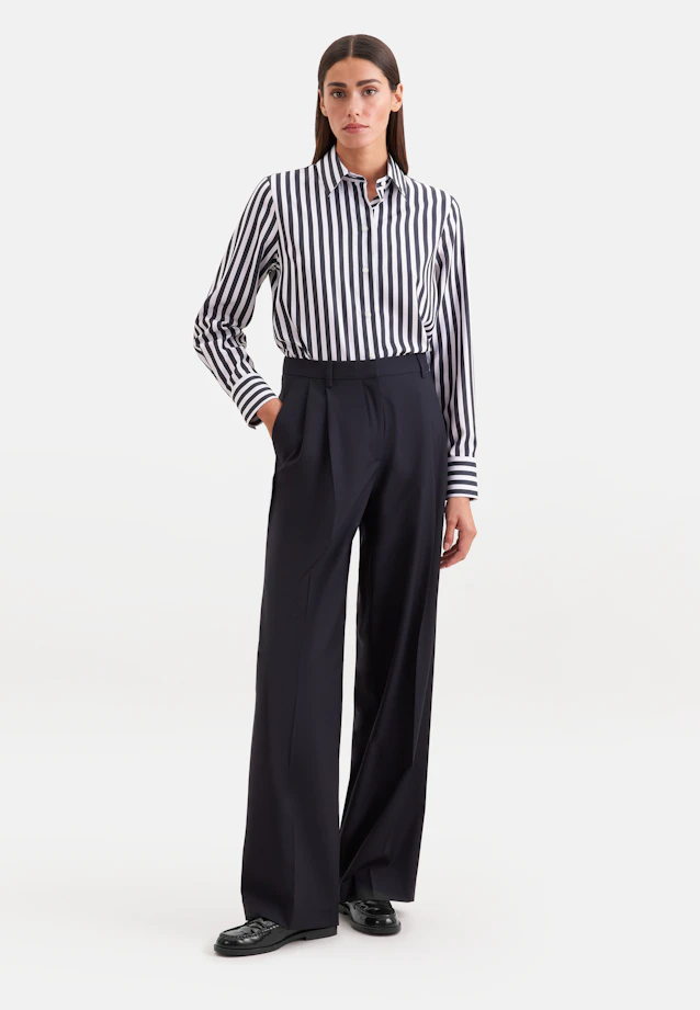 Hemdbluse aus Twill in Mittelblau |  Seidensticker Onlineshop