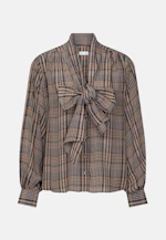Schluppenbluse mit Volumenärmeln und hoher Manschette aus Chiffon in Marron |  Seidensticker Onlineshop