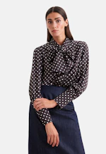 Blouse with detachable bow tie in Braun |  Seidensticker Onlineshop