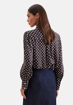 Blouse with detachable bow tie in Braun |  Seidensticker Onlineshop