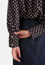 Blouse with detachable bow tie in Braun |  Seidensticker Onlineshop