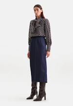 Blouse with detachable bow tie in Braun |  Seidensticker Onlineshop