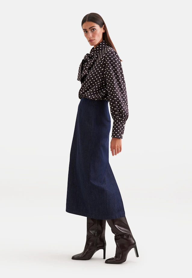 Blouse with detachable bow tie in Braun |  Seidensticker Onlineshop