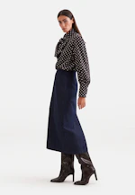 Blouse with detachable bow tie in Braun |  Seidensticker Onlineshop