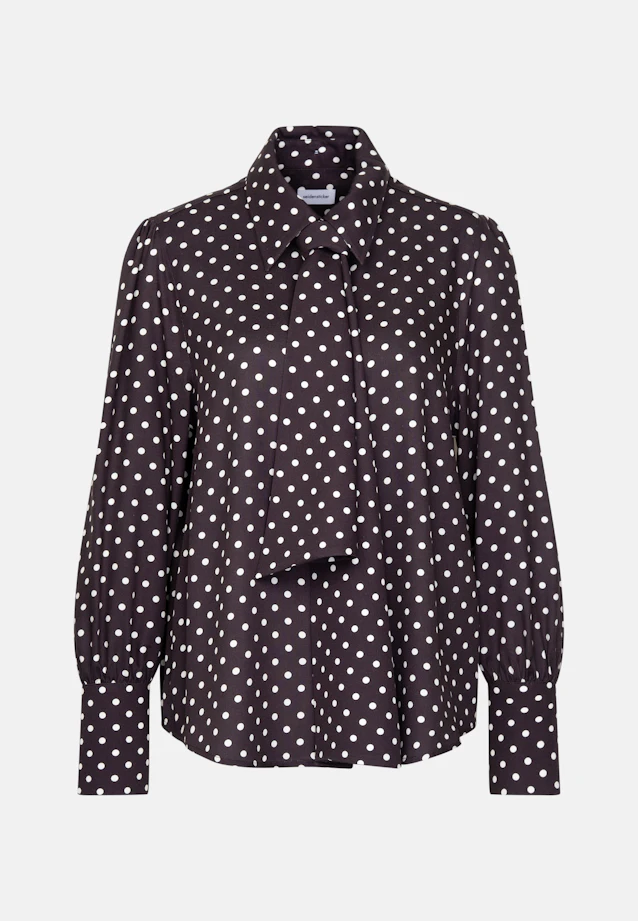 Blouse with detachable bow tie in Braun |  Seidensticker Onlineshop