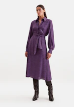 Tunic dress with detachable bow made of viscose crepe in Rosa |  Seidensticker Onlineshop