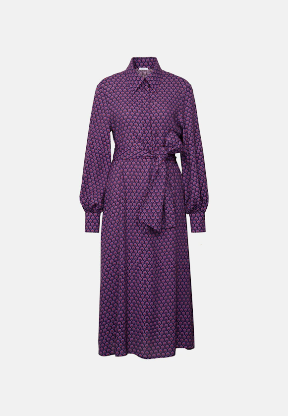 Tunikakleid mit abnehmbarer Schluppe aus Viskose Crêpe in Rose Fuchsia |  Seidensticker Onlineshop