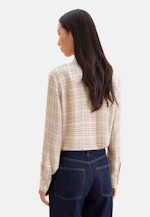 Hemdbluse mit abnehmbarer Schluppe aus Chiffon in Beige |  Seidensticker Onlineshop