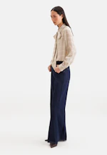 Hemdbluse mit abnehmbarer Schluppe aus Chiffon in Beige |  Seidensticker Onlineshop