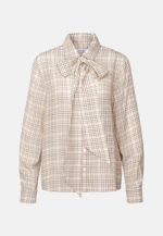 Hemdbluse mit abnehmbarer Schluppe aus Chiffon in Beige |  Seidensticker Onlineshop
