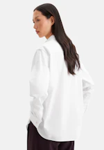 Leicht überschnittene Hemdbluse mit UMA aus Baumwoll Twill in Blanc |  Seidensticker Onlineshop