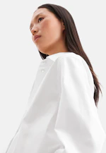 Leicht überschnittene Hemdbluse mit UMA aus Baumwoll Twill in Blanc |  Seidensticker Onlineshop