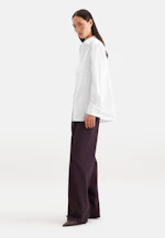 Leicht überschnittene Hemdbluse mit UMA aus Baumwoll Twill in Blanc |  Seidensticker Onlineshop
