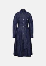 Denim Kleid mit Volumenärmeln und aufgesetzten Taschen in Dunkelblau |  Seidensticker Onlineshop