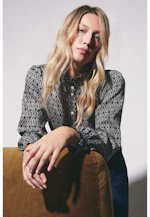 Shirt blouse with ruffle details in Braun |  Seidensticker Onlineshop