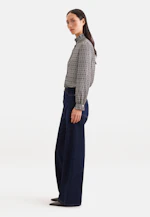 Shirt blouse with ruffle details in Braun |  Seidensticker Onlineshop