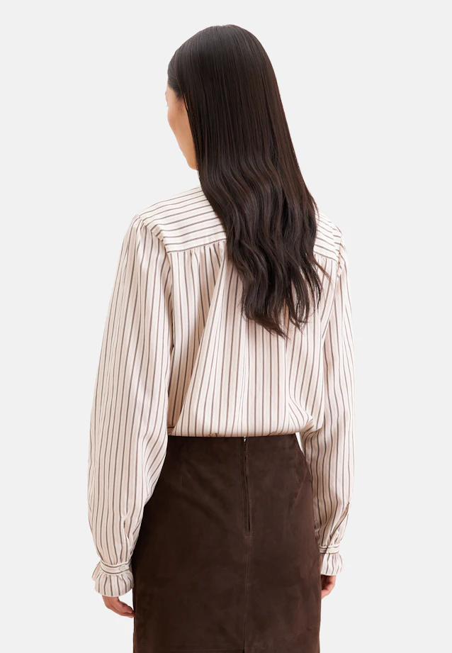 Bow Blouse with Ruffle Detail in Beige |  Seidensticker Onlineshop