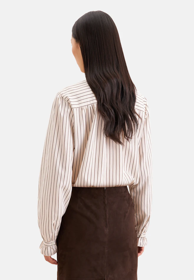 Bow Blouse with Ruffle Detail in Beige | Seidensticker online shop
