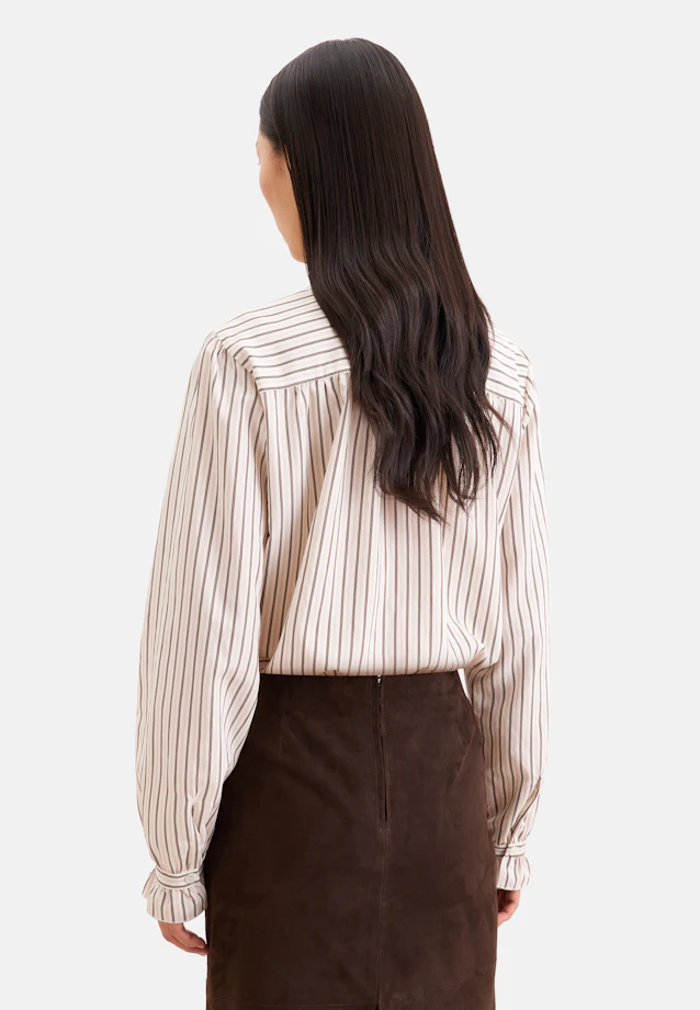 Bow Blouse with Ruffle Detail in Beige |  Seidensticker Onlineshop