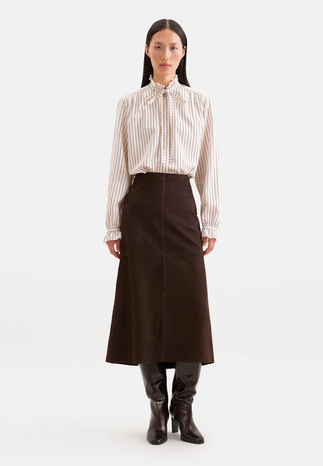 Bow Blouse with Ruffle Detail in Beige |  Seidensticker Onlineshop