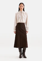 Bow Blouse with Ruffle Detail in Beige |  Seidensticker Onlineshop