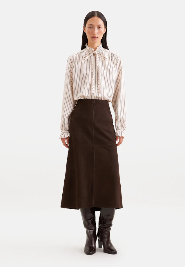 Bow Blouse with Ruffle Detail in Beige |  Seidensticker Onlineshop