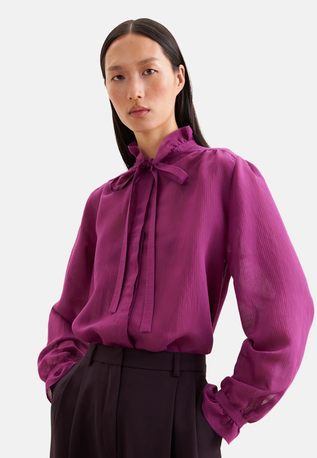 Bow Blouse with Ruffle Detail in Rosa |  Seidensticker Onlineshop