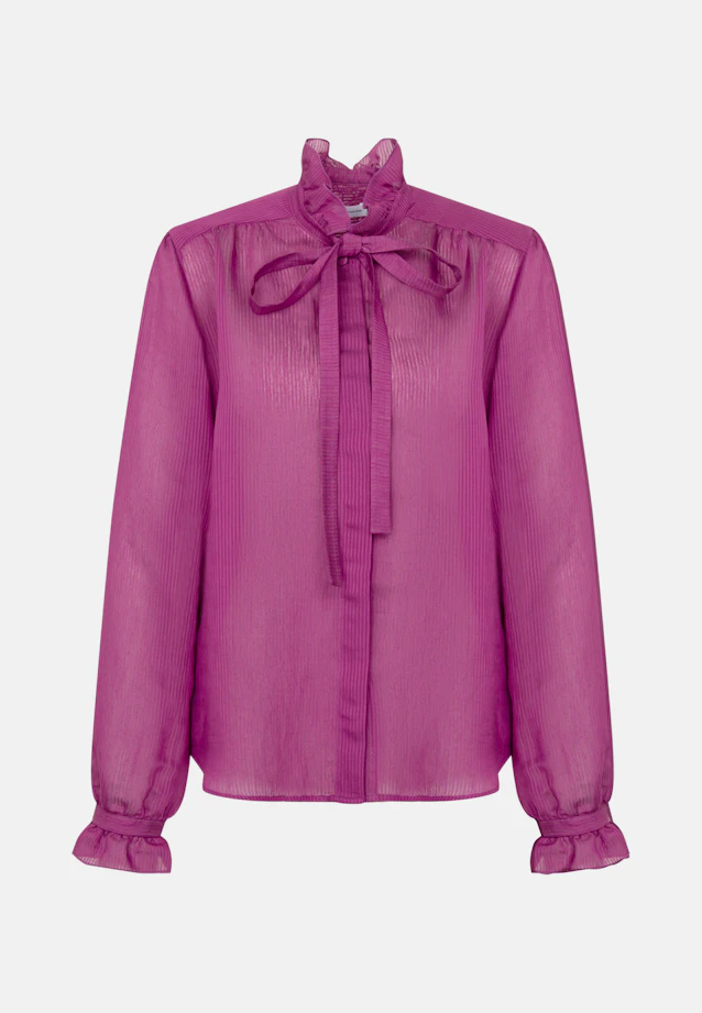 Semitransparente Schluppenbluse mit Rüschendetail in Rosa |  Seidensticker Onlineshop