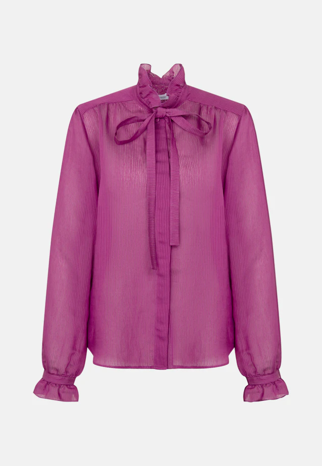 Semitransparente Schluppenbluse mit Rüschendetail in Rosa |  Seidensticker Onlineshop