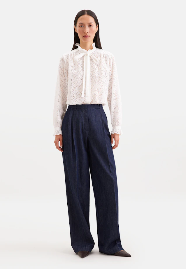 Bow Blouse with Ruffle Detail in Weiß |  Seidensticker Onlineshop