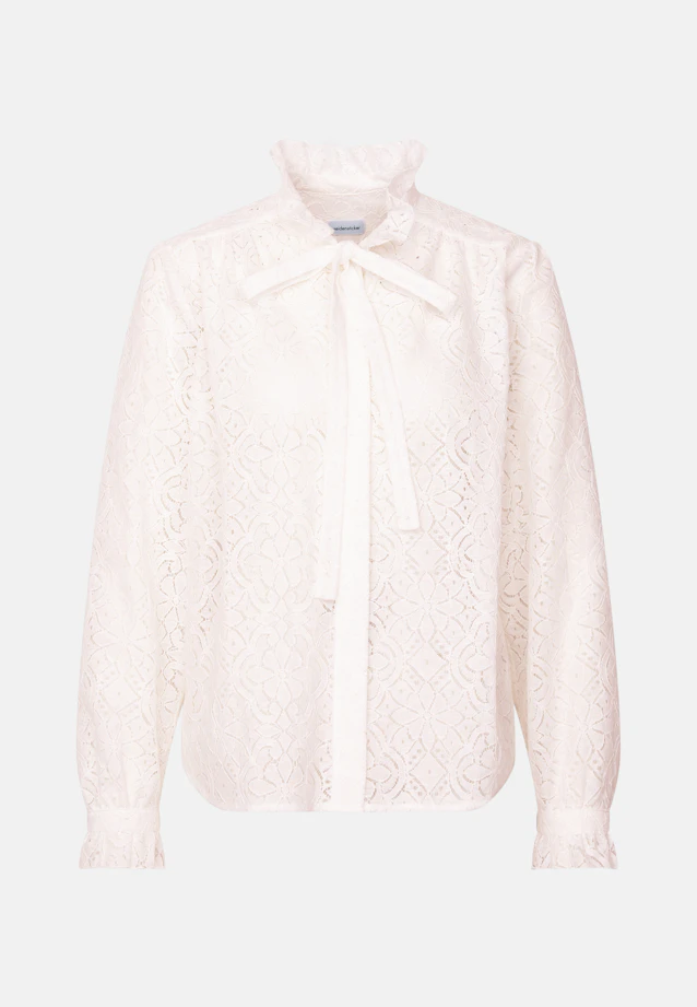 Bow Blouse with Ruffle Detail in Weiß |  Seidensticker Onlineshop