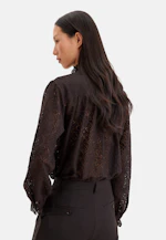 Blouse lavallière avec détail volanté in Marron |  Seidensticker Onlineshop