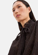 Blouse lavallière avec détail volanté in Marron |  Seidensticker Onlineshop