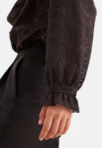 Blouse lavallière avec détail volanté in Marron |  Seidensticker Onlineshop