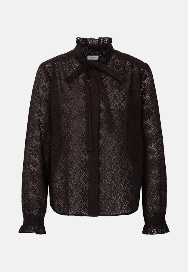 Blouse lavallière avec détail volanté in Marron |  Seidensticker Onlineshop