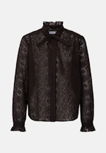 Blouse lavallière avec détail volanté in Marron |  Seidensticker Onlineshop