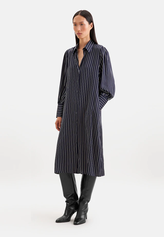Robe midi ceinture in Bleu Foncé |  Seidensticker Onlineshop