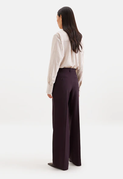 Pleated Wool Blend Trousers in Rot |  Seidensticker Onlineshop